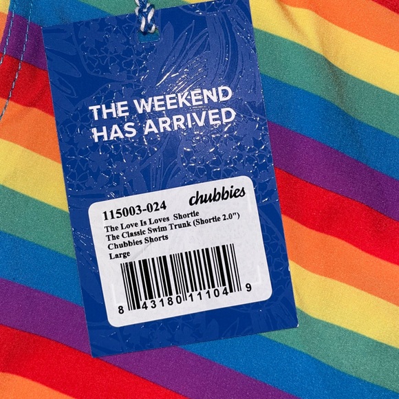 Chubbies Rainbow Stripes Swim Trunks - Picture 7 of 7